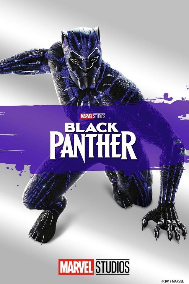Black Panther suit catching light, showing the woven vibranium fabric