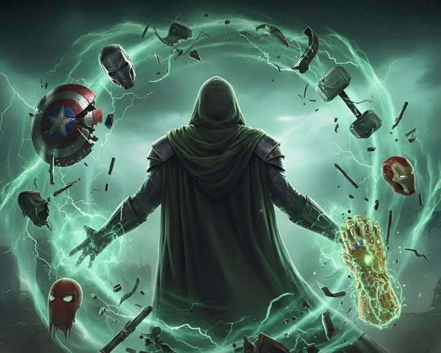 Doctor Doom themed relics evoking Victor von Doom's power and ambition