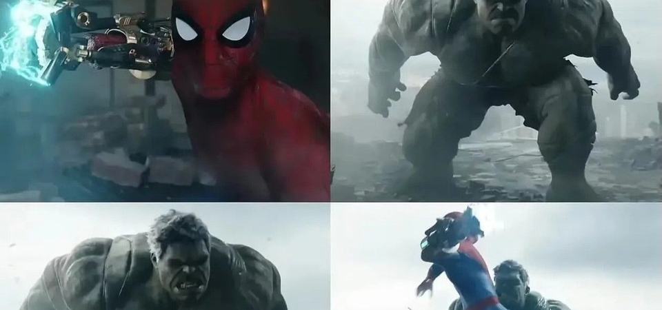 Spider-Man and an enraged Hulk clash on a New York rooftop in Brand New Day