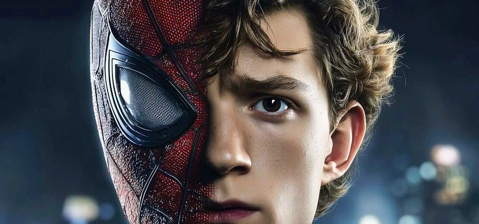 Peter Parker's mask splits apart, capturing the identity crisis at the center of Brand New Day's ending.
