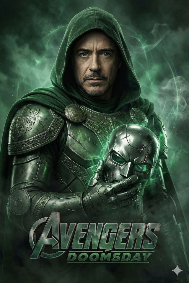 Official teaser artwork for Avengers: Doomsday featuring Doctor Doom's silhouette