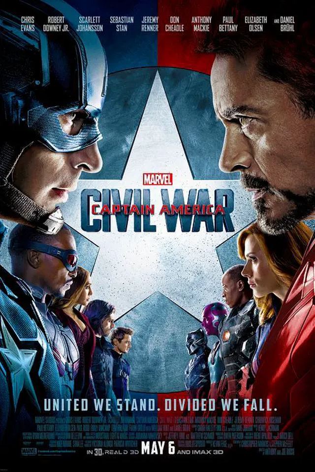Movie poster for Captain America: Civil War, the film that introduced the Sokovia Accords