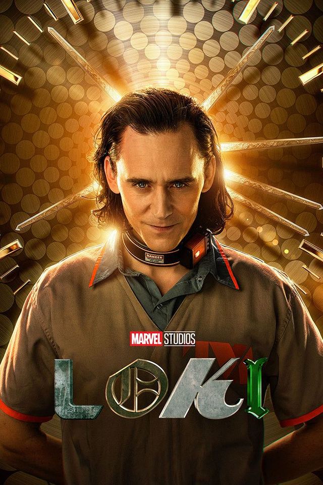 Official poster for Marvel's Loki series showing him before glowing branching timelines
