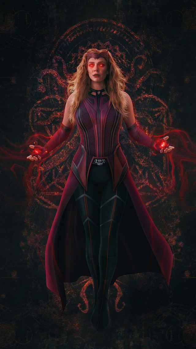 WandaVision poster art featuring Wanda Maximoff and Vision in Westview